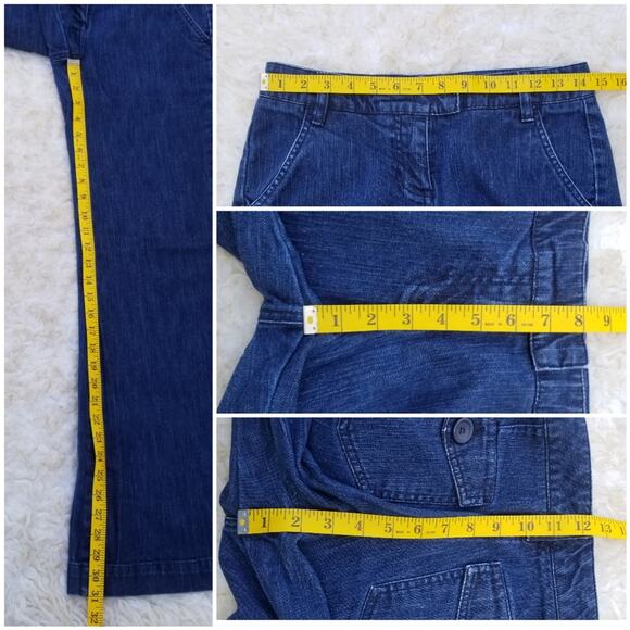 Y2K Flare Jeans NY & CO Size 2 Dark Stretch Denim Trouser Wide Leg Flared Jean - Picture 6 of 9